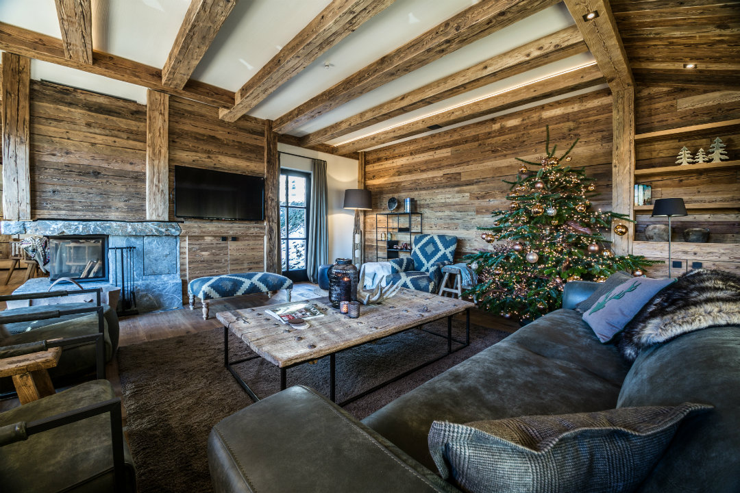 Holz Lodge Wohnzimmer Kroell Winkel