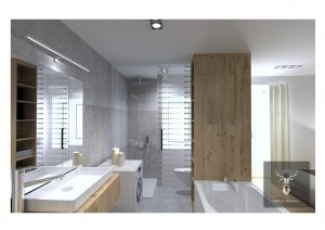 Disign minimalistic master bathroom