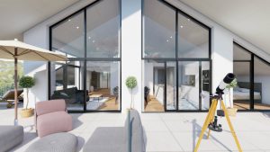 Design Ansicht Terrasse Penthouse Kroell Winkel