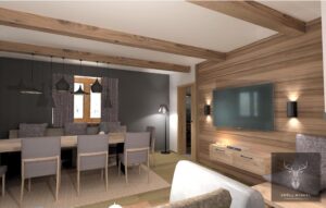 Eichenwand Wohzimmer