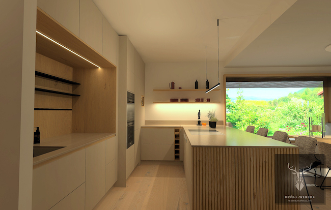 Oak panel Küche