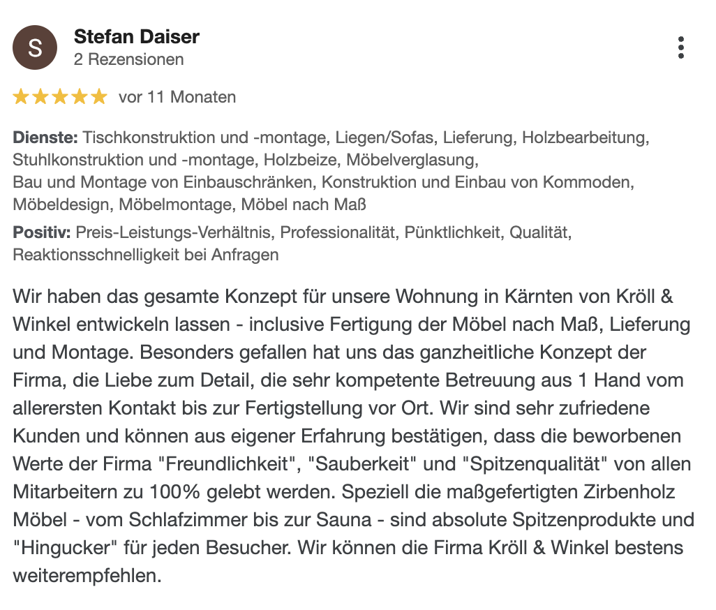 5 sterne review interieur