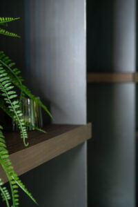Holz Regal, Stahl Frame