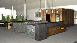 Solid stone Küche Betonlook Fronten