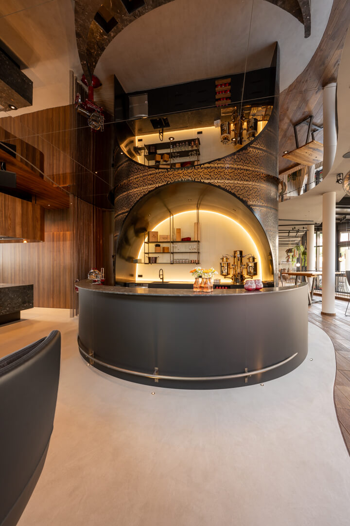 Luxuriös beleuchtete Hotelbar