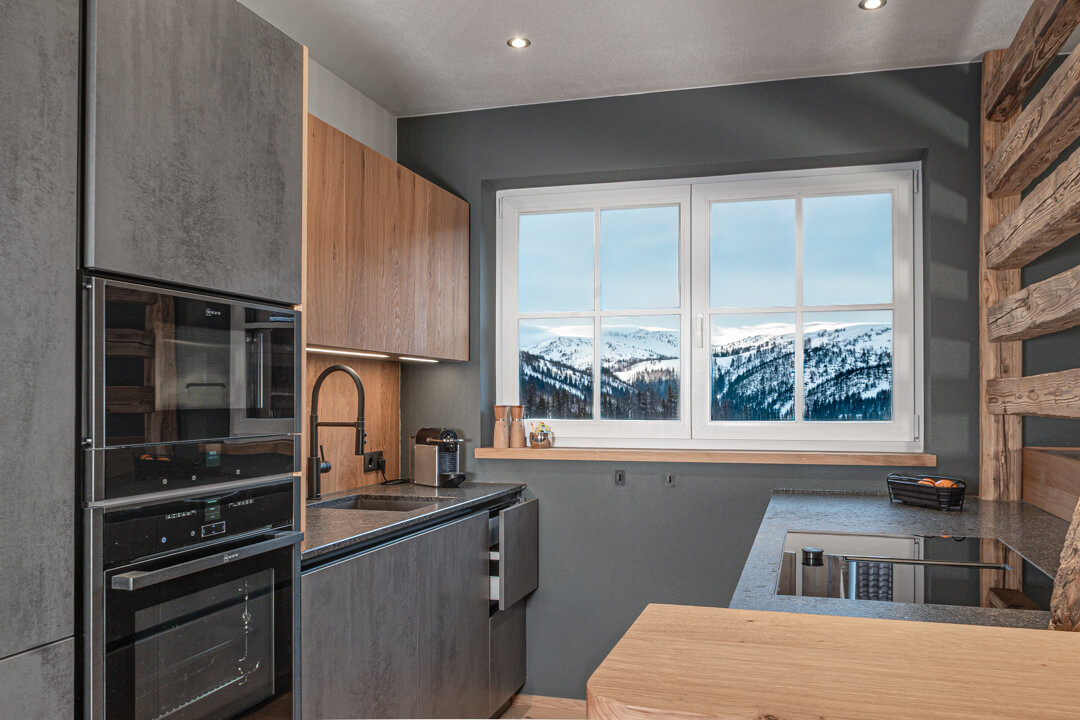 Chalet Küche mit Ausblick