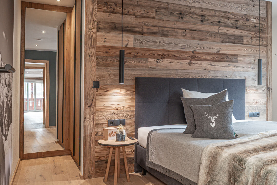 Cozy Chalet Schlafzimmer Kingssize Bett