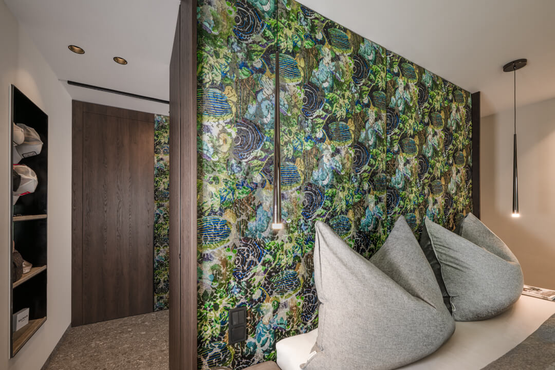floral stoffierten Headboard, individuell aus großer Stoffkollektion selbst auswählen