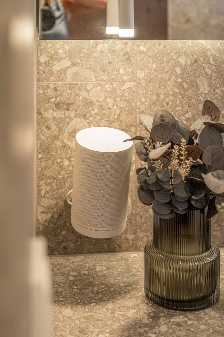 Badezimmer Sonos Musik Installation