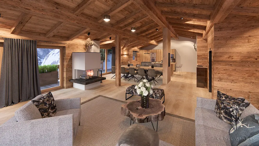 Hinterglemm Chalet visualisierung CAD Zeichnung